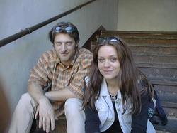 Jarmila Vlkov (Lza) a Libor Jenk (Higgins) na civiln fotografii. (autor J. Meszros)