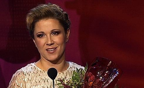 Kateřina Kněžíková při předání Ceny Thálie