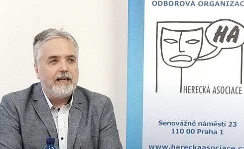 Prezident Herecké asociace Ondřej Kepka na TK