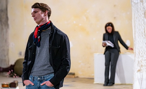 Lucie Rozn�t�nsk� a Vojt�ch Hrab�k (zkou�ka inscenace)  