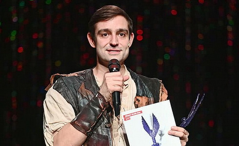 Aleš Slanina při předávání ceny Křídla