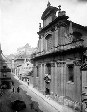Prel kostela U Kajetn v Nerudov ulici (Foto z r. 1910)