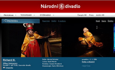 Nrodn divadlo 2008/2009 - inohra