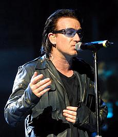 Zpěvák Bono (Foto z webu)