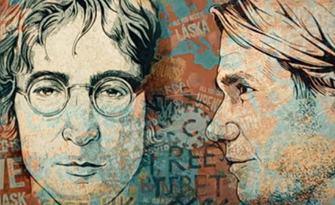 Z klipu Mylenky Johna Lennona