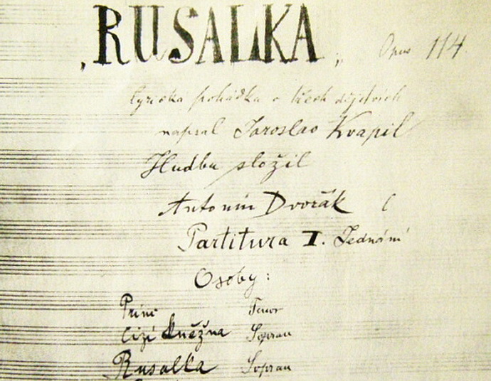 Originln partitura opery Rusalka 