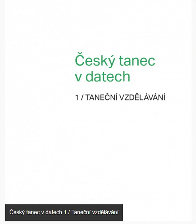 Edice esk tanec v datech