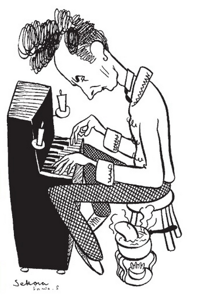 Bohuslav Martin v karikatue Sekory