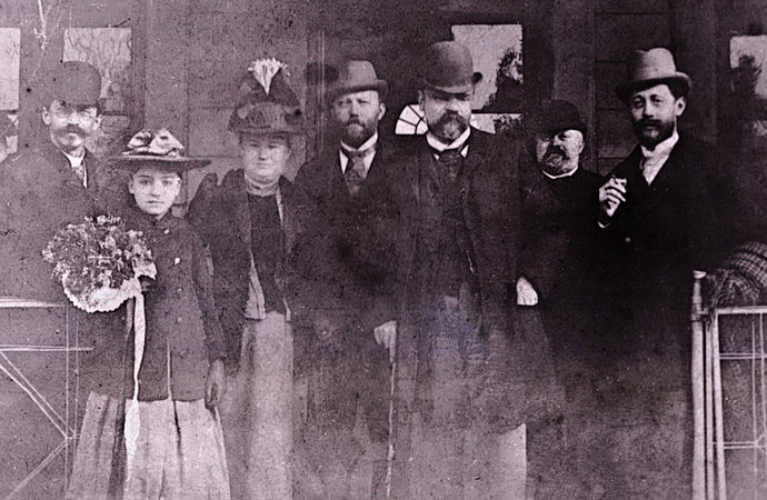 Dvořák spolu s Wihanem a Lachnerem na nádraží v N. Brodě