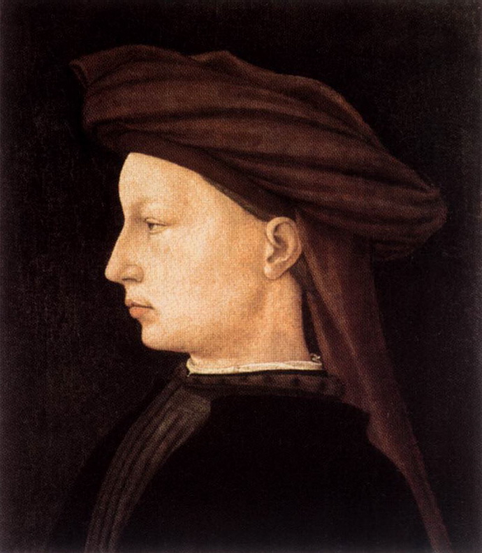 Tommaso Masaccio – Portrt mladho mue z profilu
