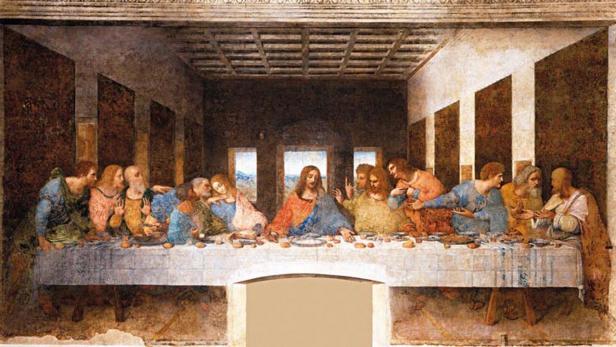 Freska Leonarda da Vinci Poslední večeře Páně