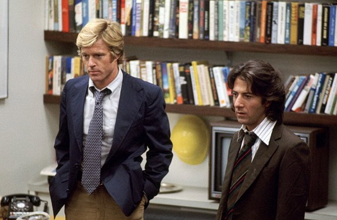 Robert Redford a Dustin Hoffman (Vichni prezidentovi mui)
