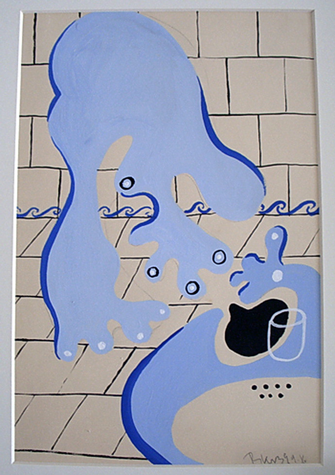 Zdenk Rykr, Motiv z koupelny s modrm umyvadlem, 1939