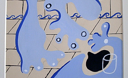 Zdenk Rykr, Motiv z koupelny s modrm umyvadlem, 1939