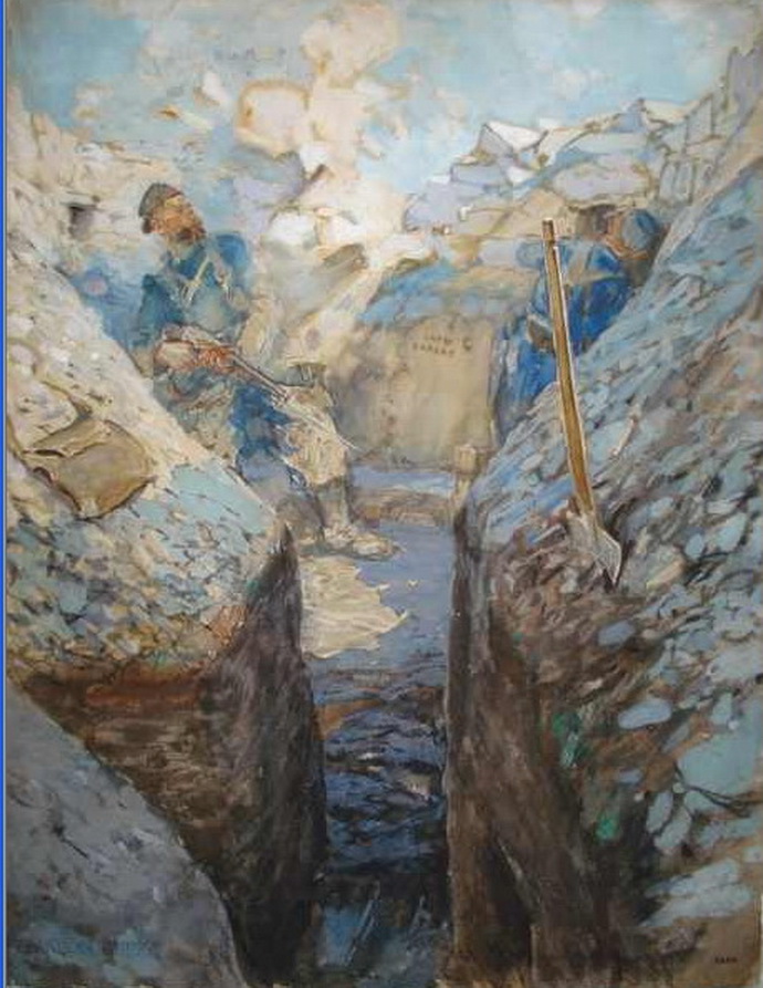 Frantiek Kupka, U Arrasu, 1915, akvarel