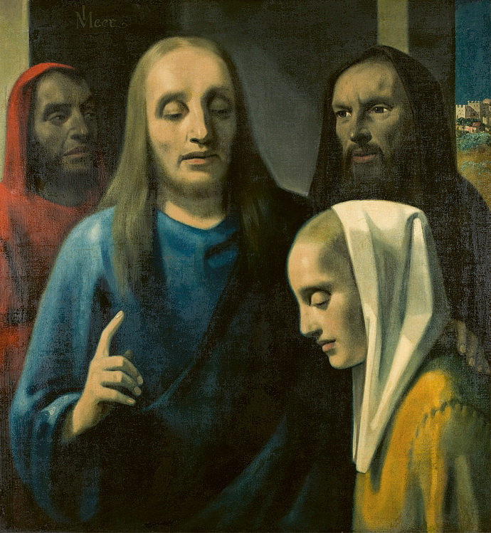 J. Vermeer - falzum, Han can Meegeren, Kristus a cizolonice