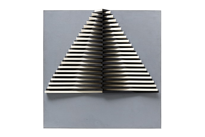 Svatoslav Böhm, Černá a bílá, 1968, dřevěný reliéf