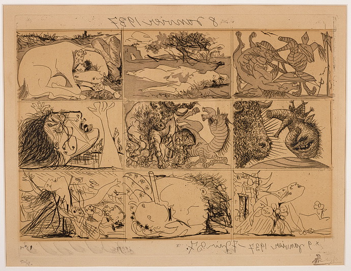 Pablo Picasso – Sen a le� Franca list II 1937