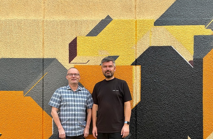 Ivan Jukl a Petr Königsmark, tvůrce muralu