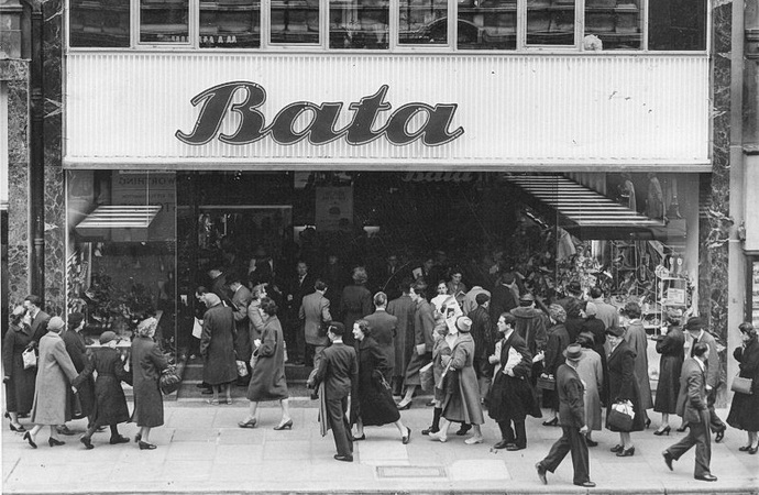 Baťův obchod na londýsnké Oxford Street (Foto:Bata Heritage)