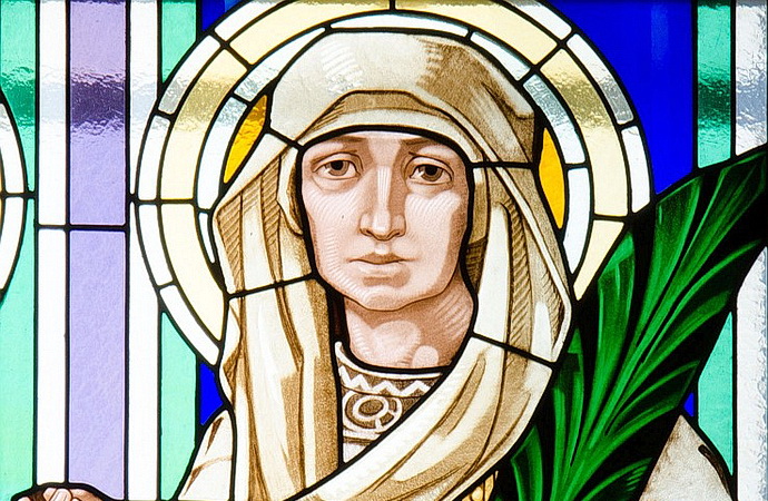 sv. Ludmila vitráľ