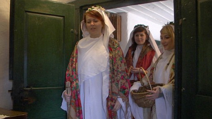 Svatá Barbora a svatá Lucie